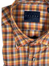 CALDER CARMEL MEN'S CHECK SHIRT - BROWN MIX