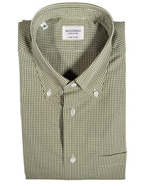 MAZZARELLI SPORT SHIRT - GREEN MICRO CHECK