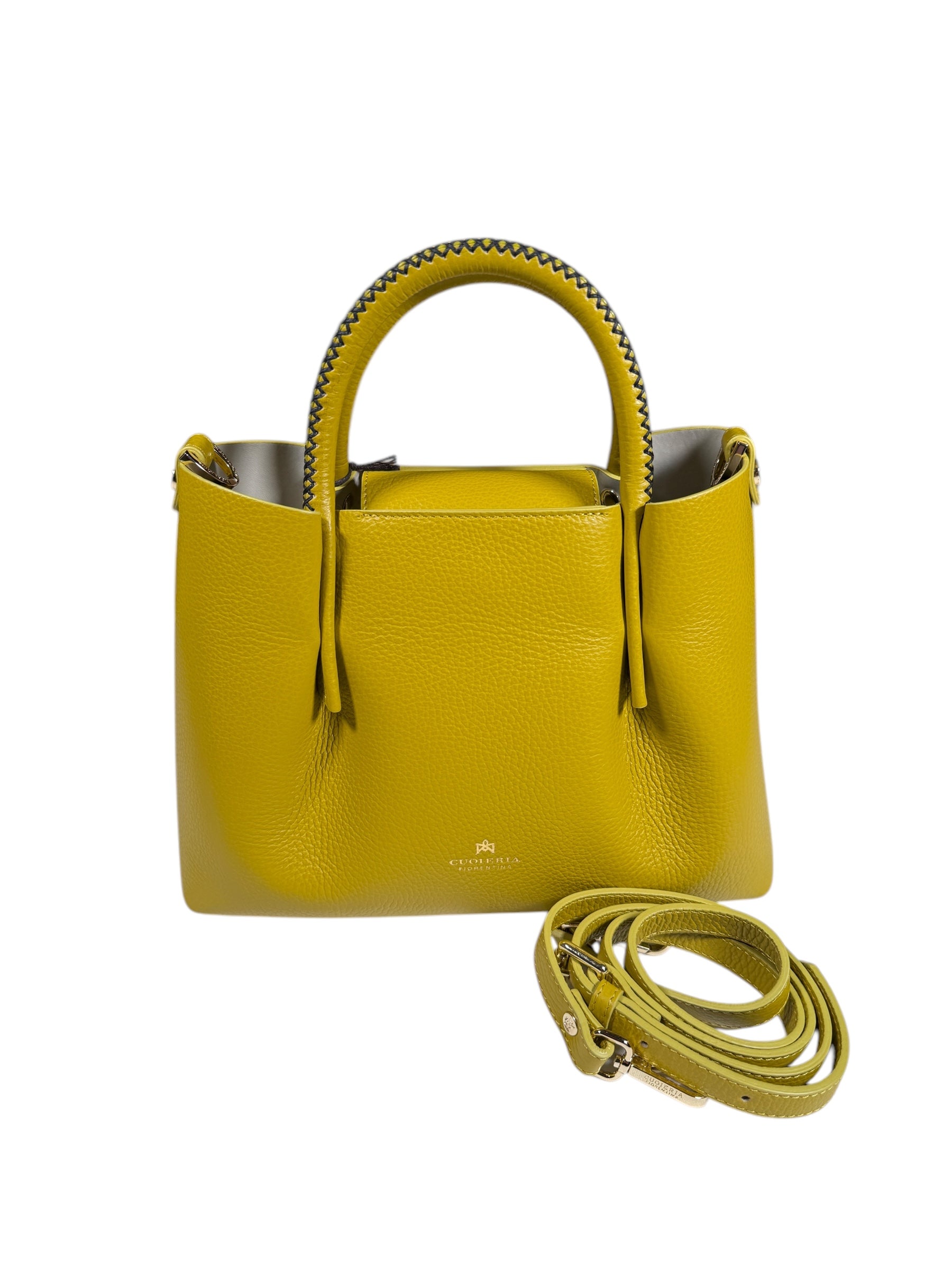 CUOIERIA FIORENTINA CANDY SMALL TOTE - ACID GREEN