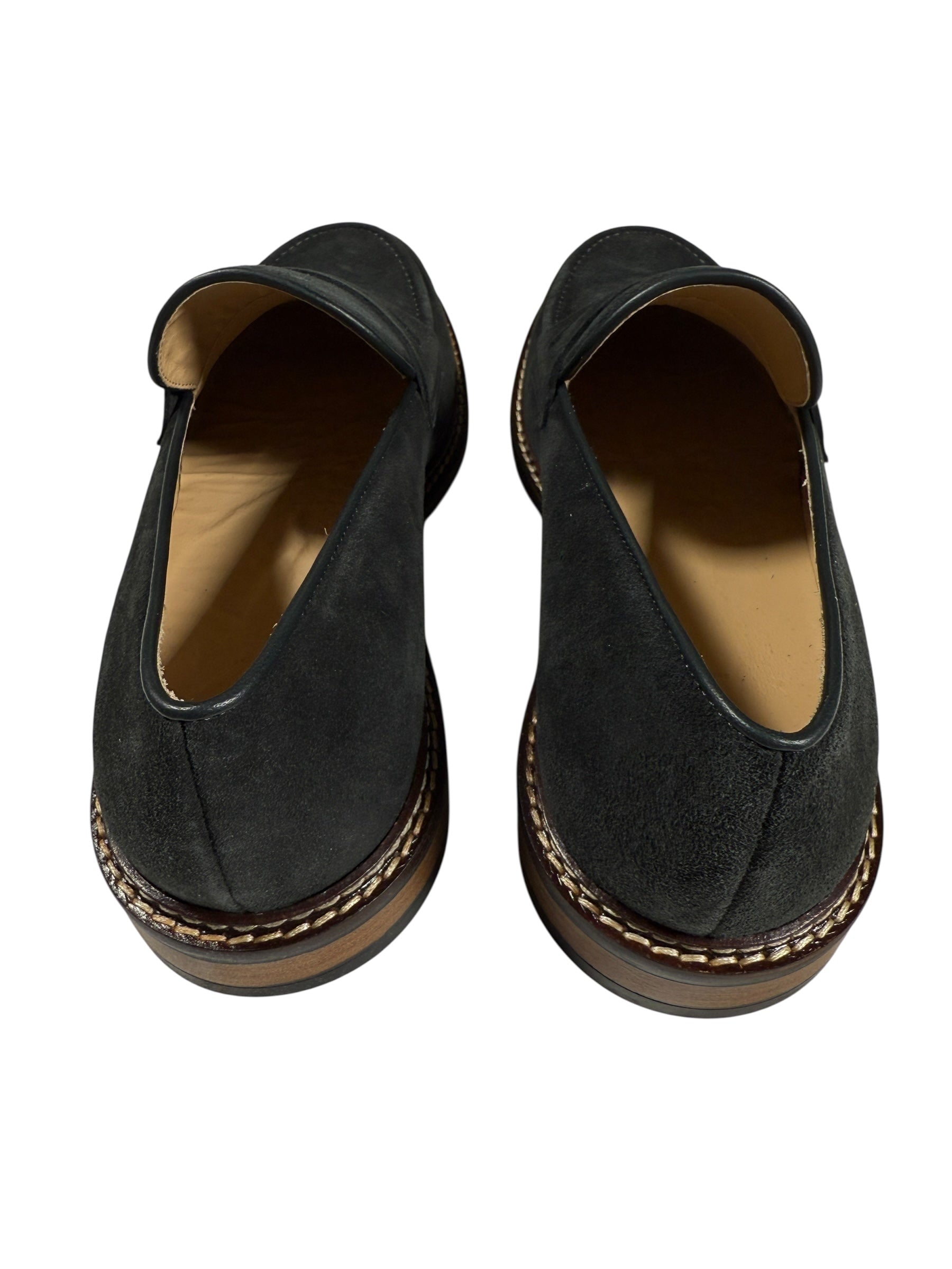 ELEVENTY MEN'S SUEDE PENNY LOAFER - BLACK
