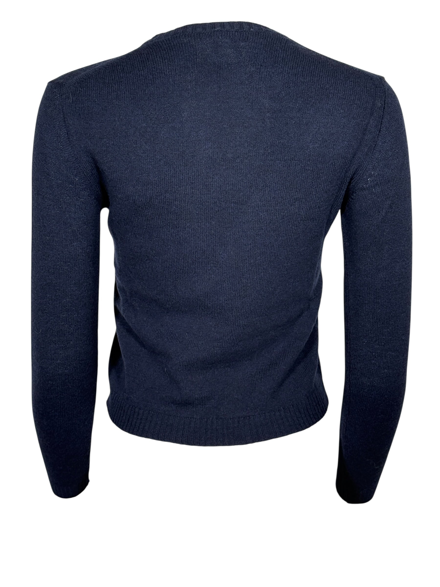 BASE MILANO WOOL/CASHMERE ROUNDNECK SWEATER - DARK BLUE