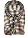 GMF 965 MEN'S SPORT SHIRT - GREY/BURGUNDY MID CHECK