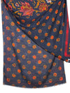 CALABRESE 1924 DOUBLE FACE WOOL SCARF - NAVY MEADOW