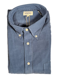 HARTFORD MEN'S CASUAL CORDUROY SHIRT - COBALT
