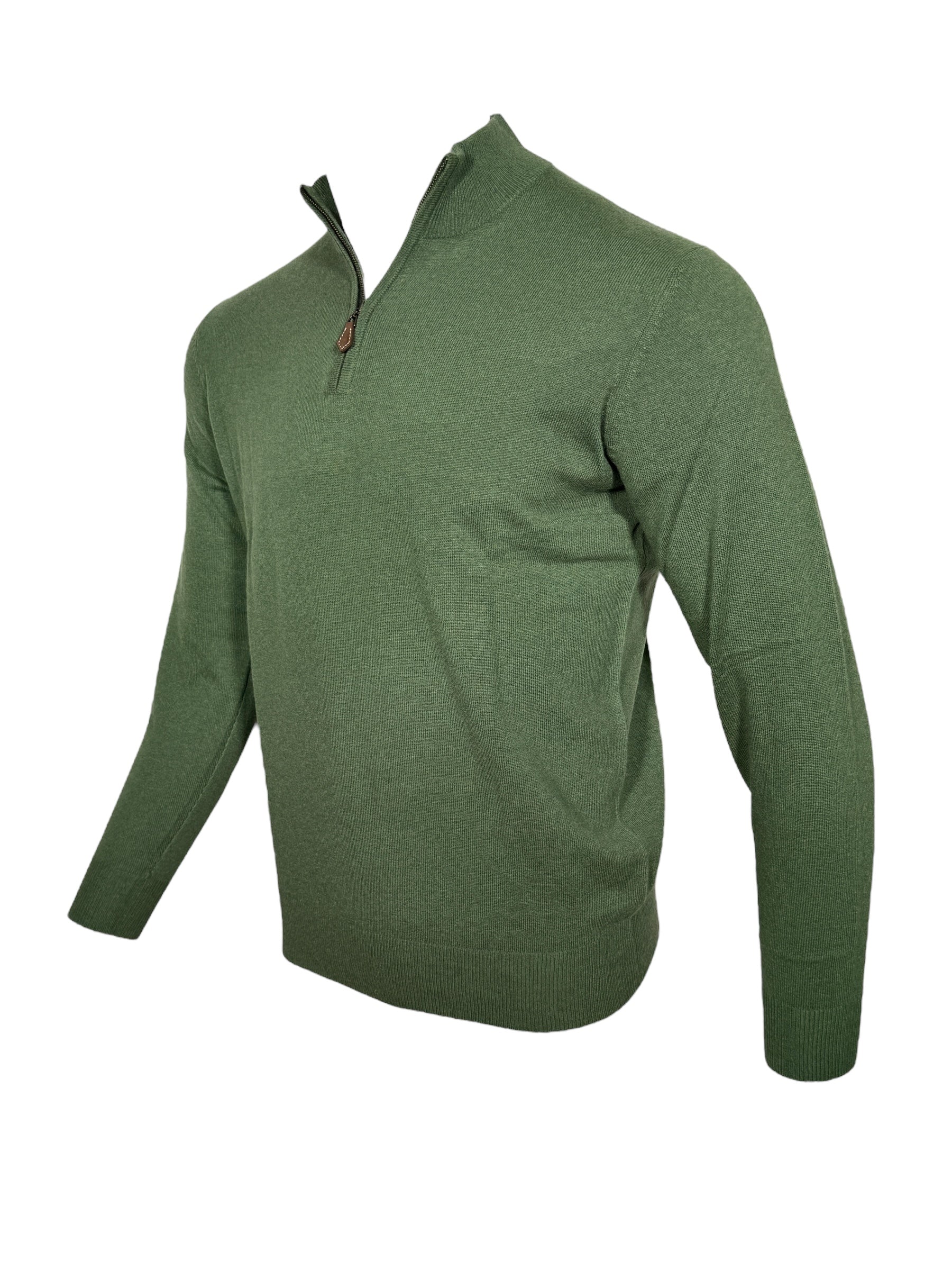 ALAN PAINE HANBURY CASHMERE 1/4 ZIP SWEATER - COASTAL RANGE