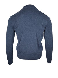 ADESI CASHMERE MEN'S TIPPED 1/2 ZIP SWEATER - CORSARO/SHARK