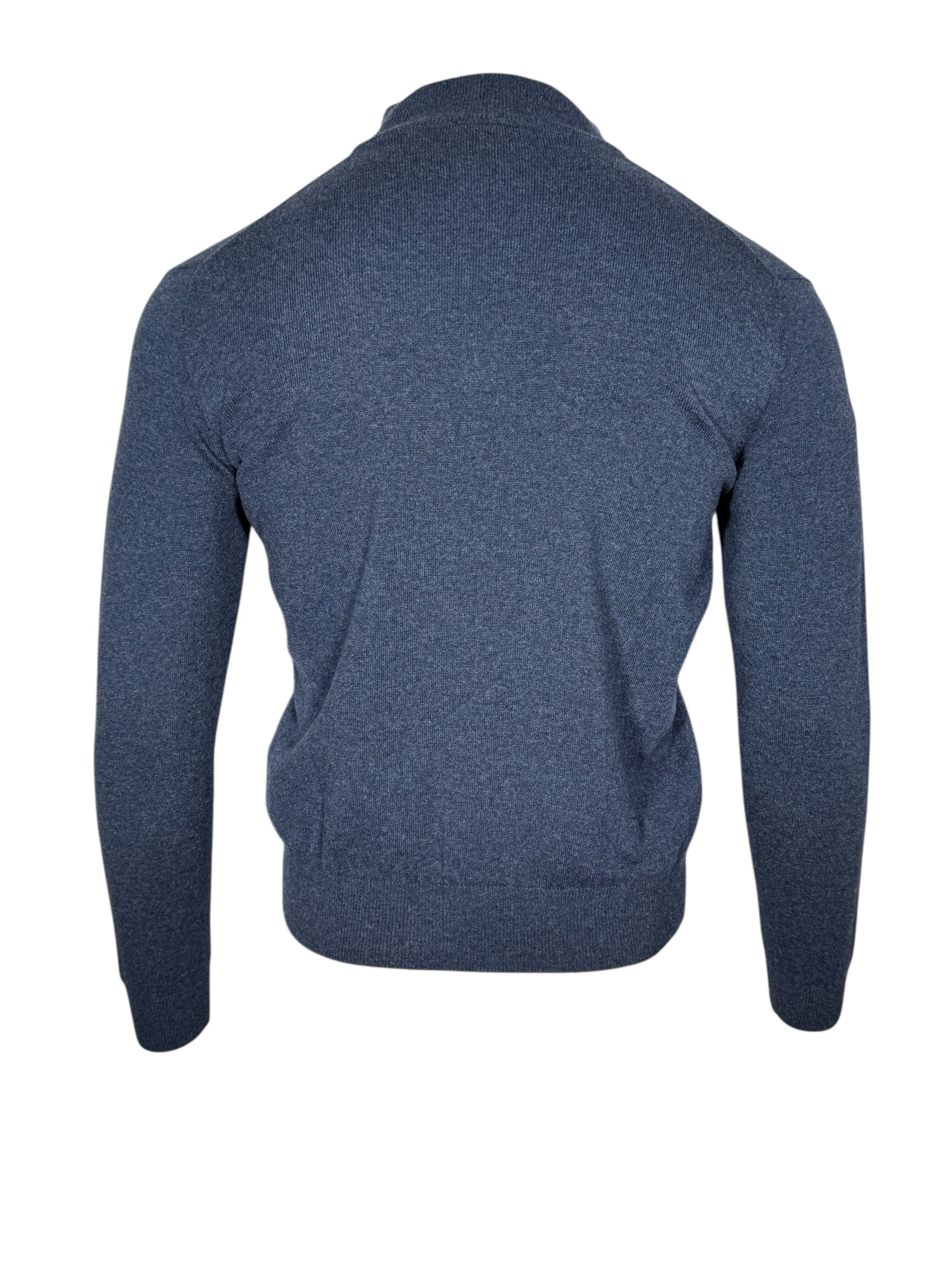 ADESI CASHMERE MEN'S TIPPED 1/2 ZIP SWEATER - CORSARO/SHARK
