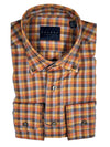 CALDER CARMEL MEN'S CHECK SHIRT - BROWN MIX