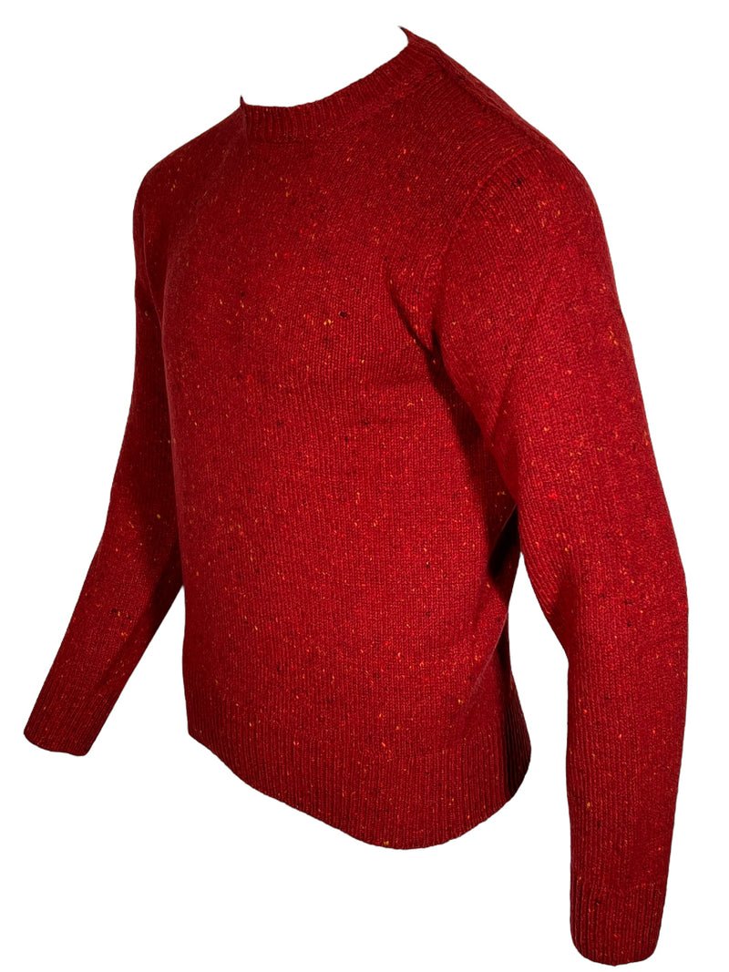 INIS MEAIN DONEGAL WOOL/CASHMERE CREW NECK SWEATER - BACCA