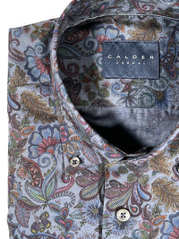 CALDER CARMEL MEN'S MADDER FLORAL SHIRT - NAVY