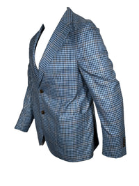OARS & OLD IVY WOOL BLEND SPORT COAT - BLUE/TAN CHECK
