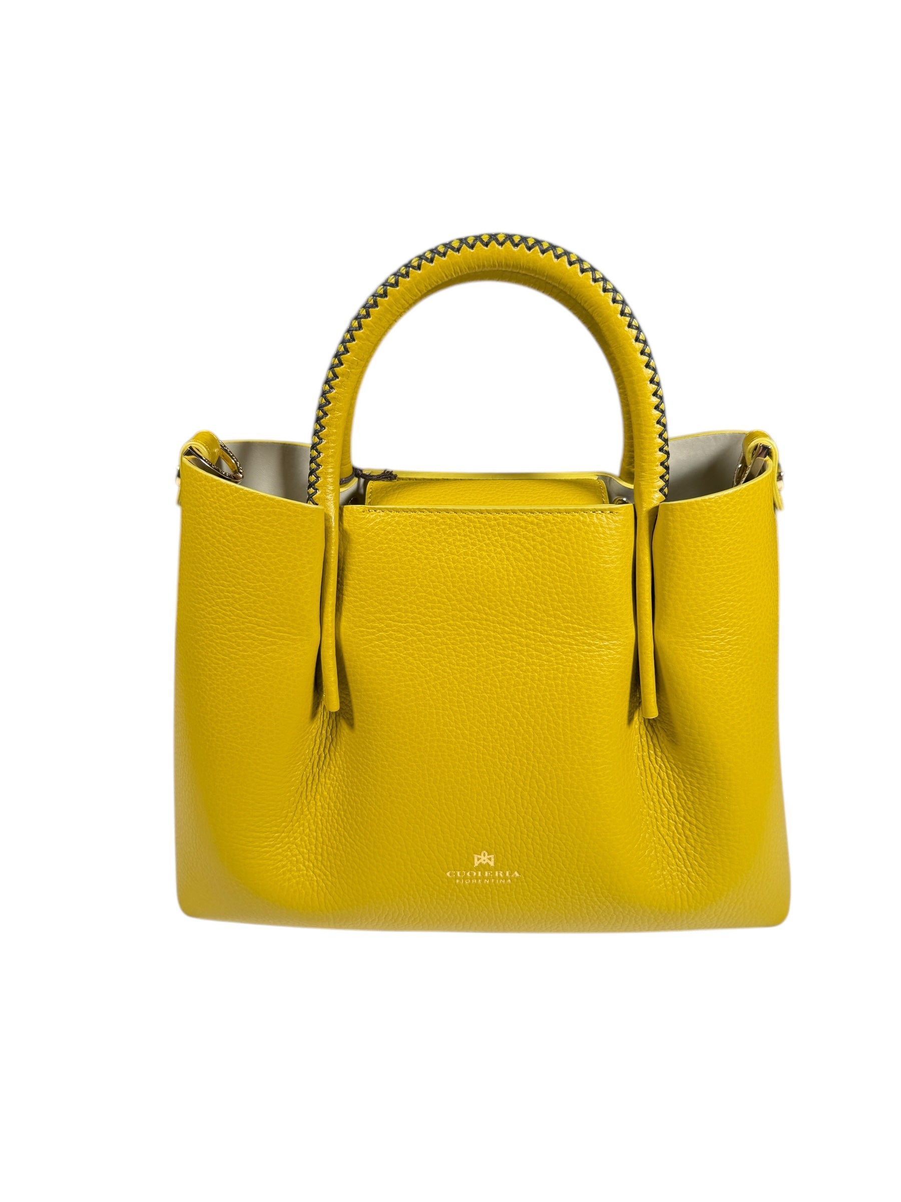 CUOIERIA FIORENTINA CANDY SMALL TOTE - ACID GREEN