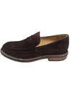 ELEVENTY MEN'S SUEDE PENNY LOAFER - COCOA
