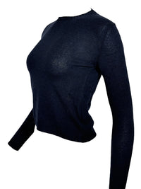 BASE MILANO WOOL/CASHMERE ROUNDNECK SWEATER - DARK BLUE