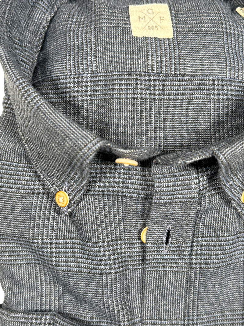 GMF 965 MEN'S SPORT SHIRT - NAVY GLENPLAID