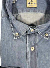 GIANGI NAPOLI MEN'S DENIM SHIRT - BLUE STONE WASH
