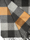 ALAN PAINE STRONE CASHMERE CHECK SCARF - BROWN
