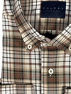CALDER CARMEL MEN'S SHIRT - BROWN TWILL PLAID