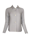 HUBERT GASSER HORIZONTAL RIB CARDIGAN - PALE BLUE