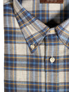 BUTTON DOWN SPORT SHIRT - NAVY/GREY PLAID