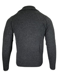 ALAN PAINE BALLATER 1/4 ZIP SWEATER - CHARCOAL