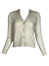 GRAN SASSO WOMEN'S CASHMERE CARDIGAN - WINTER WHITE