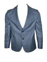 OARS & OLD IVY WOOL BLEND SPORT COAT - BLUE/TAN CHECK