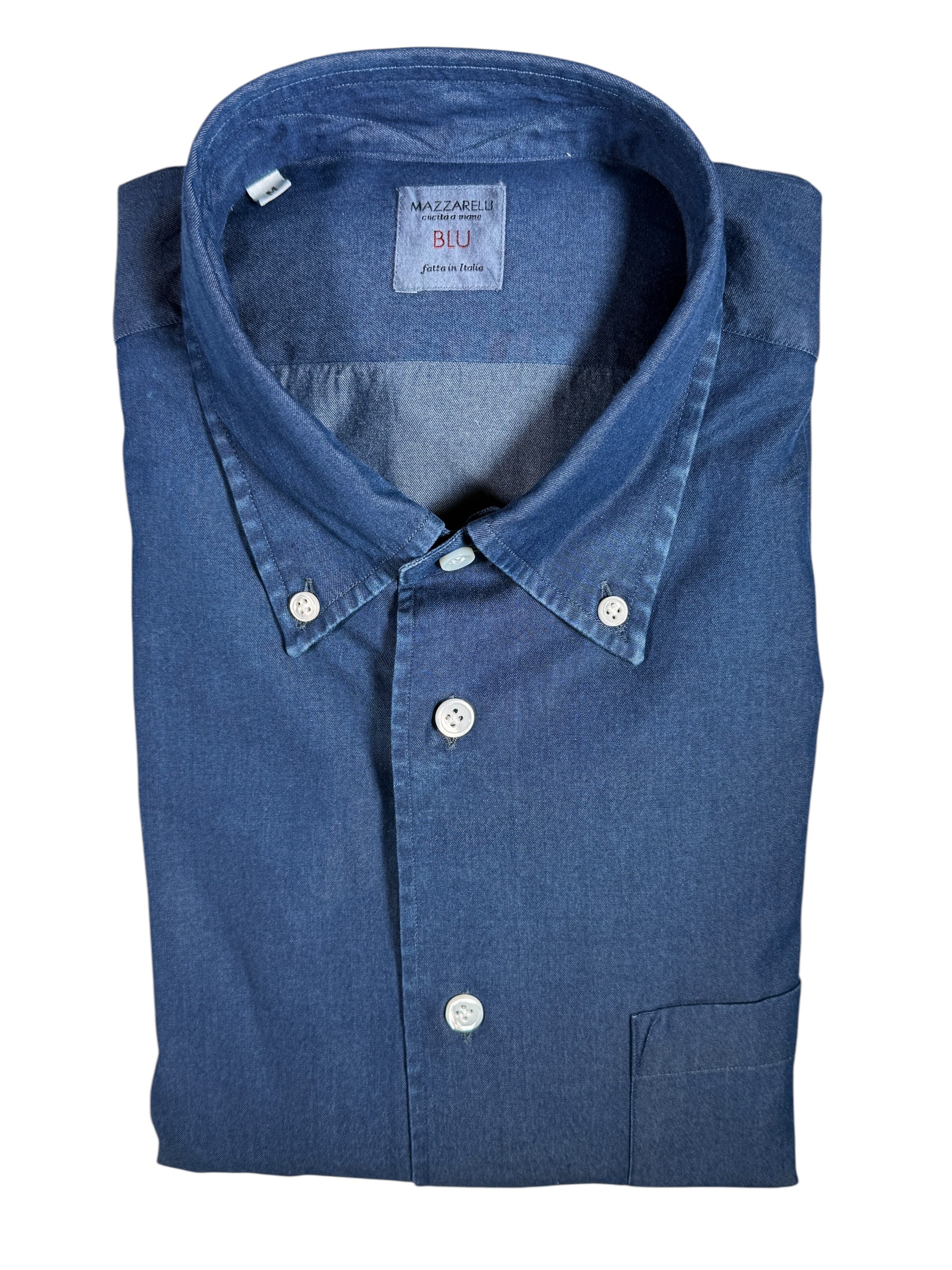 MAZZARELLI SPORT SHIRT - DARK BLUE DENIM