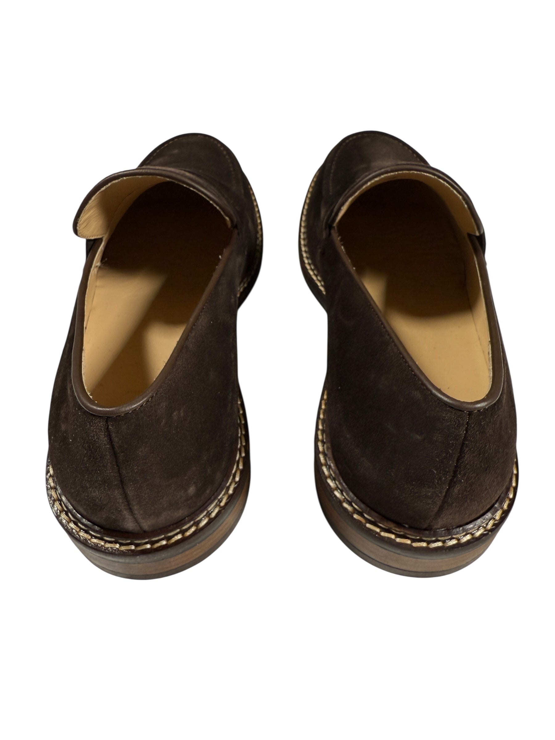 ELEVENTY MEN'S SUEDE PENNY LOAFER - COCOA