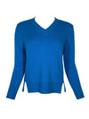 PUROTATTO CASHMERE V-NECK SWEATER - BLUETTE