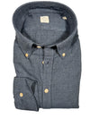 GMF 965 MEN'S SPORT SHIRT - NAVY GLENPLAID