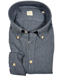 GMF 965 MEN'S SPORT SHIRT - NAVY GLENPLAID