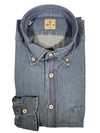 GIANGI NAPOLI MEN'S DENIM SHIRT - BLUE STONE WASH