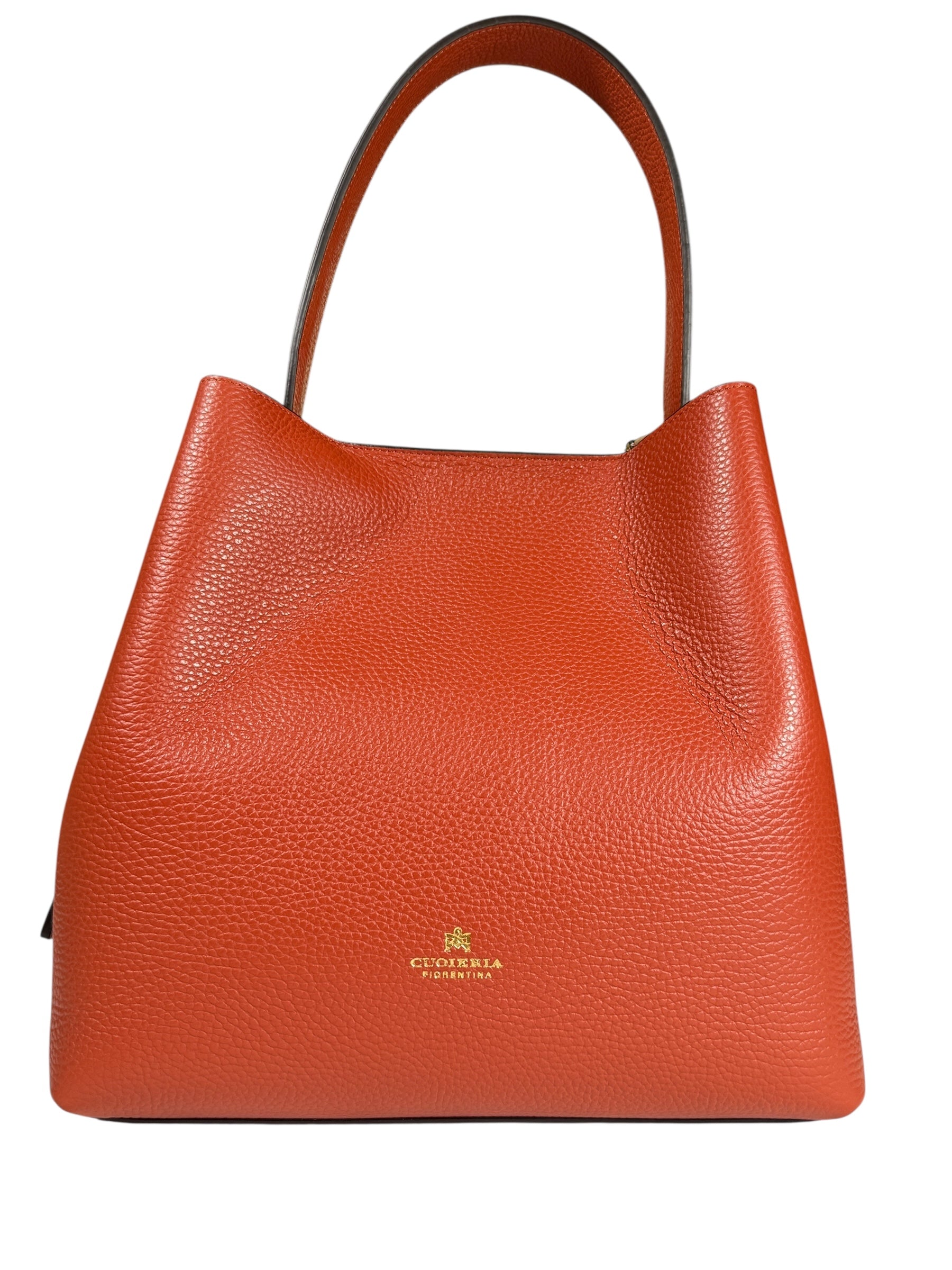 CUOIERIA FIORENTINA CANDY BUCKET BAG - BRICK