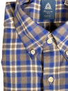 FINAMORE 1925 SHIRT - BLUE/GREY CHECK