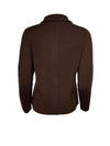 HUBERT GASSER HORIZONTAL RIB CARDIGAN - DARK BROWN