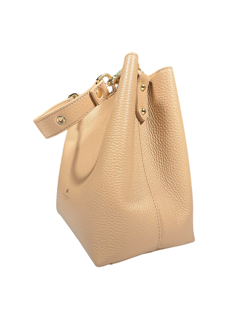 CUOIERIA FIORENTINA ALICE SMALL BUCKET BAG - CHAMPAGNE