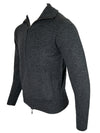 ALAN PAINE BALLATER 1/4 ZIP SWEATER - CHARCOAL