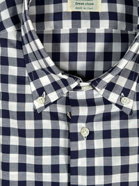 MAZZARELLI MID CHECK SPORT SHIRT - NAVY