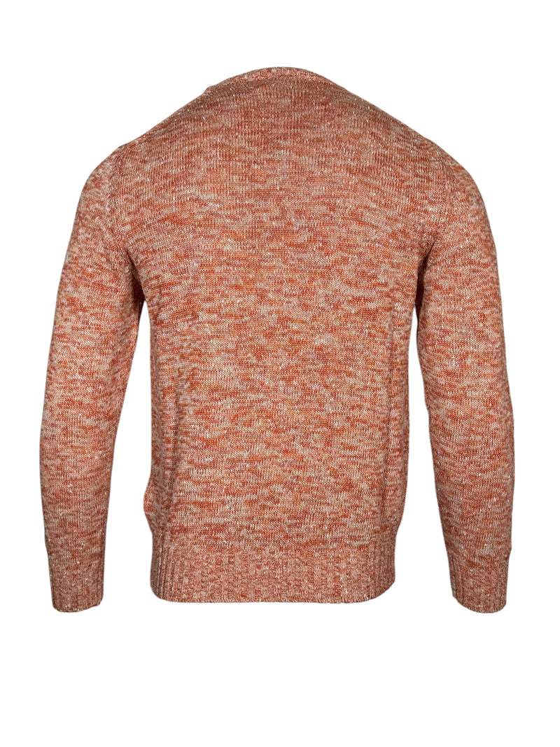 SETTEFILI CASHMERE CREW SWEATER - ORANGE