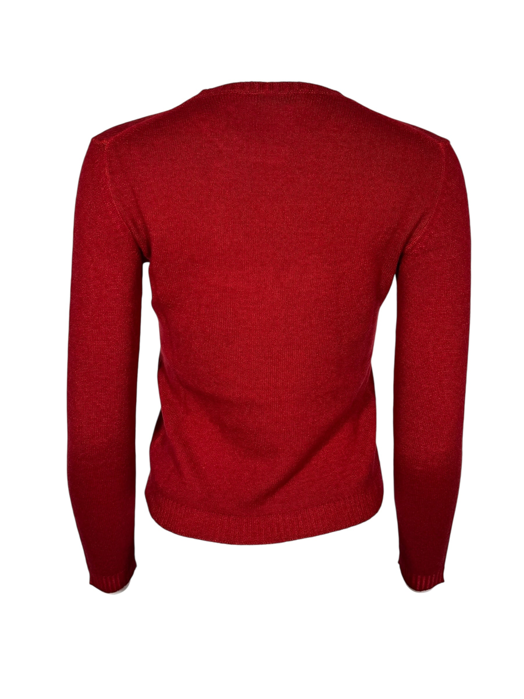 BASE MILANO WOOL/CASHMERE ROUNDNECK SWEATER - RED