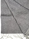 ALAN PAINE KINROSS CASHMERE HERRINGBONE SCARF - FOSSIL