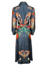 FRANCO FERRARI BUTTERFLIES DRESS - TEAL