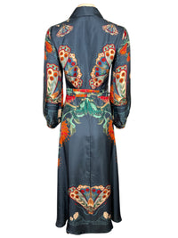FRANCO FERRARI BUTTERFLIES DRESS - TEAL