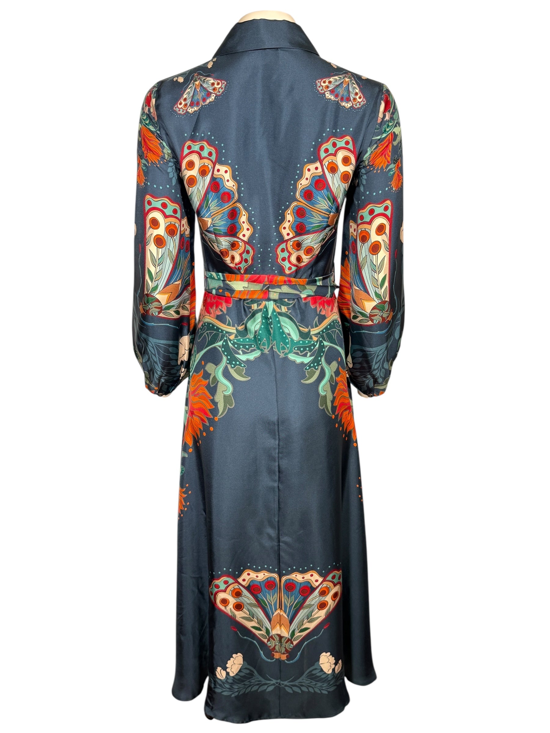 FRANCO FERRARI BUTTERFLIES DRESS - TEAL
