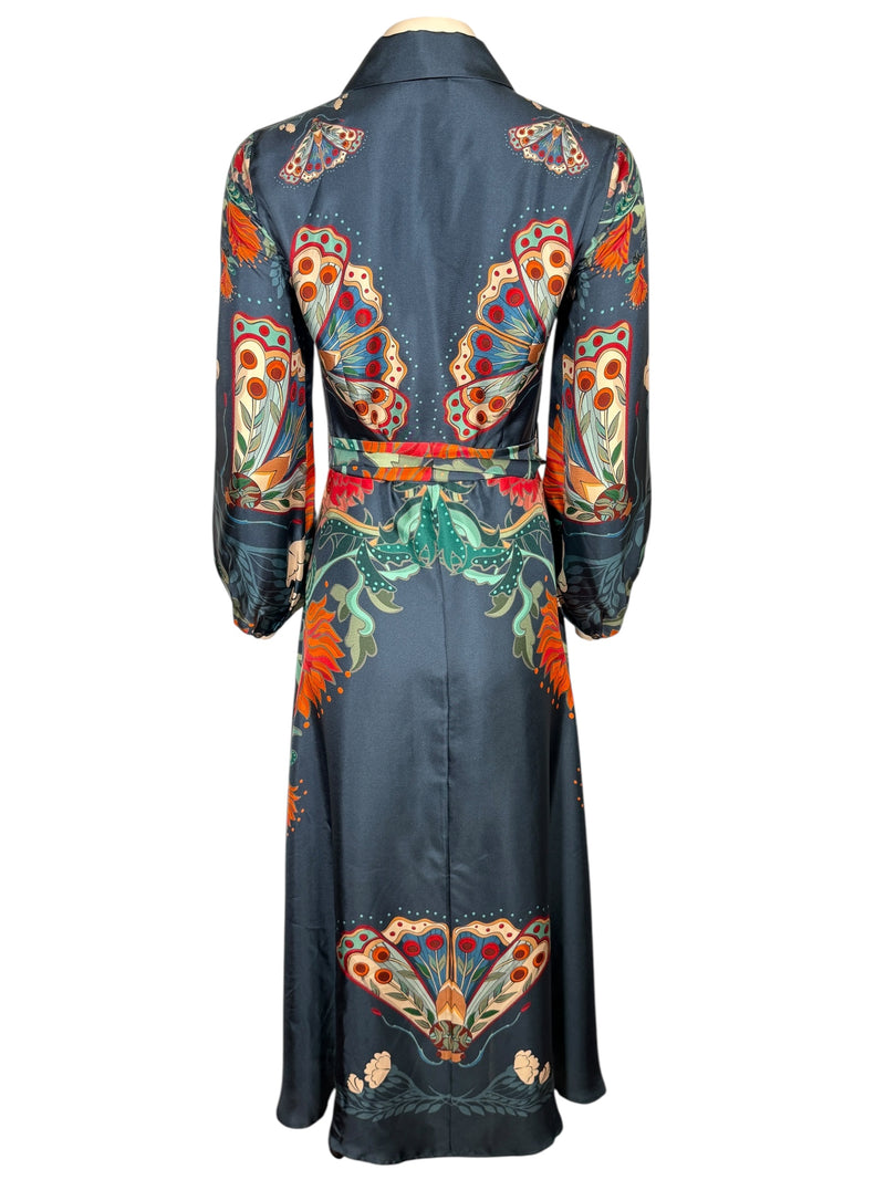 FRANCO FERRARI BUTTERFLIES DRESS - TEAL
