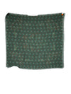 FRANCO FERRARI DOUBLE-SIDED WOOL SCARF - TEAL BUTTERFLY