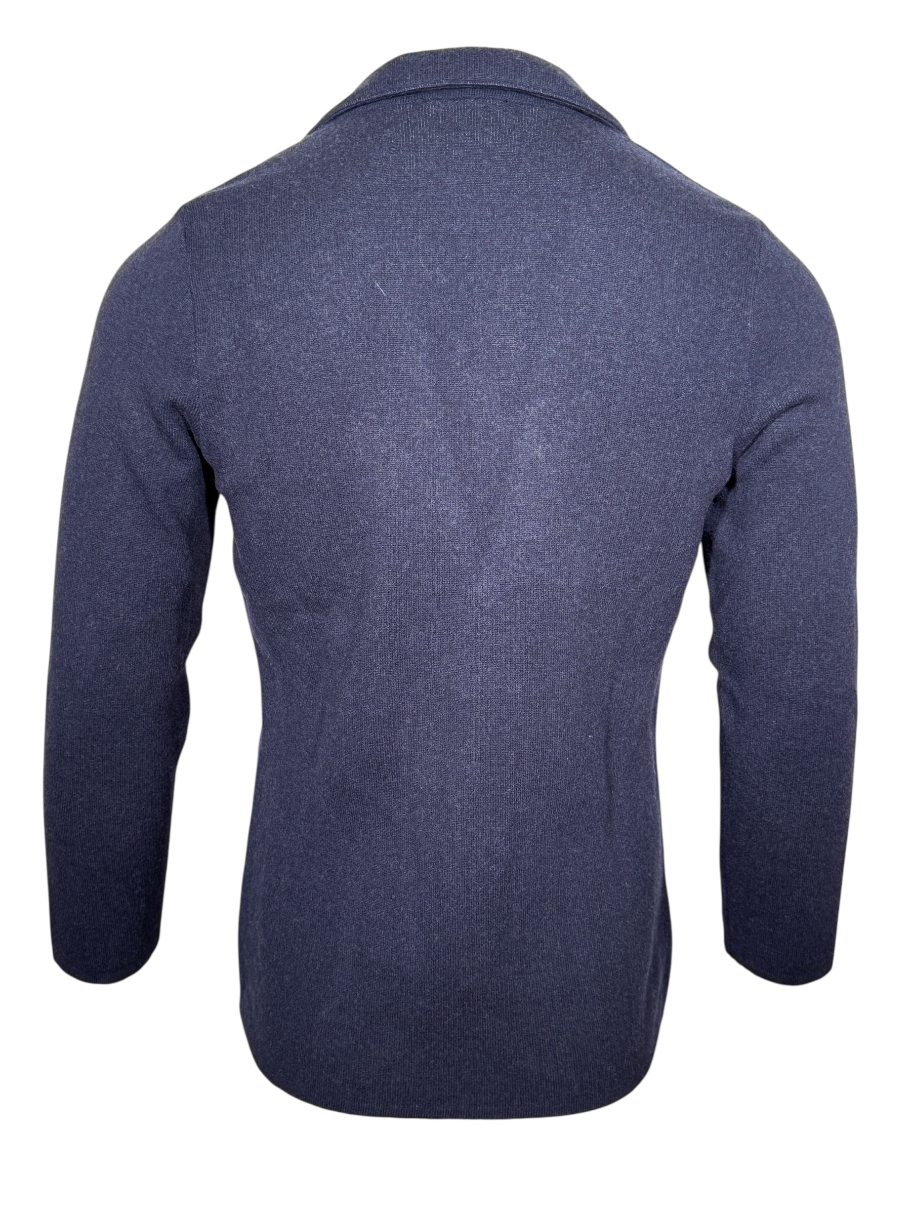 FLY3 CASHMERE & WOOL DOUBLE-FACED BLAZER - NAVY/GREY