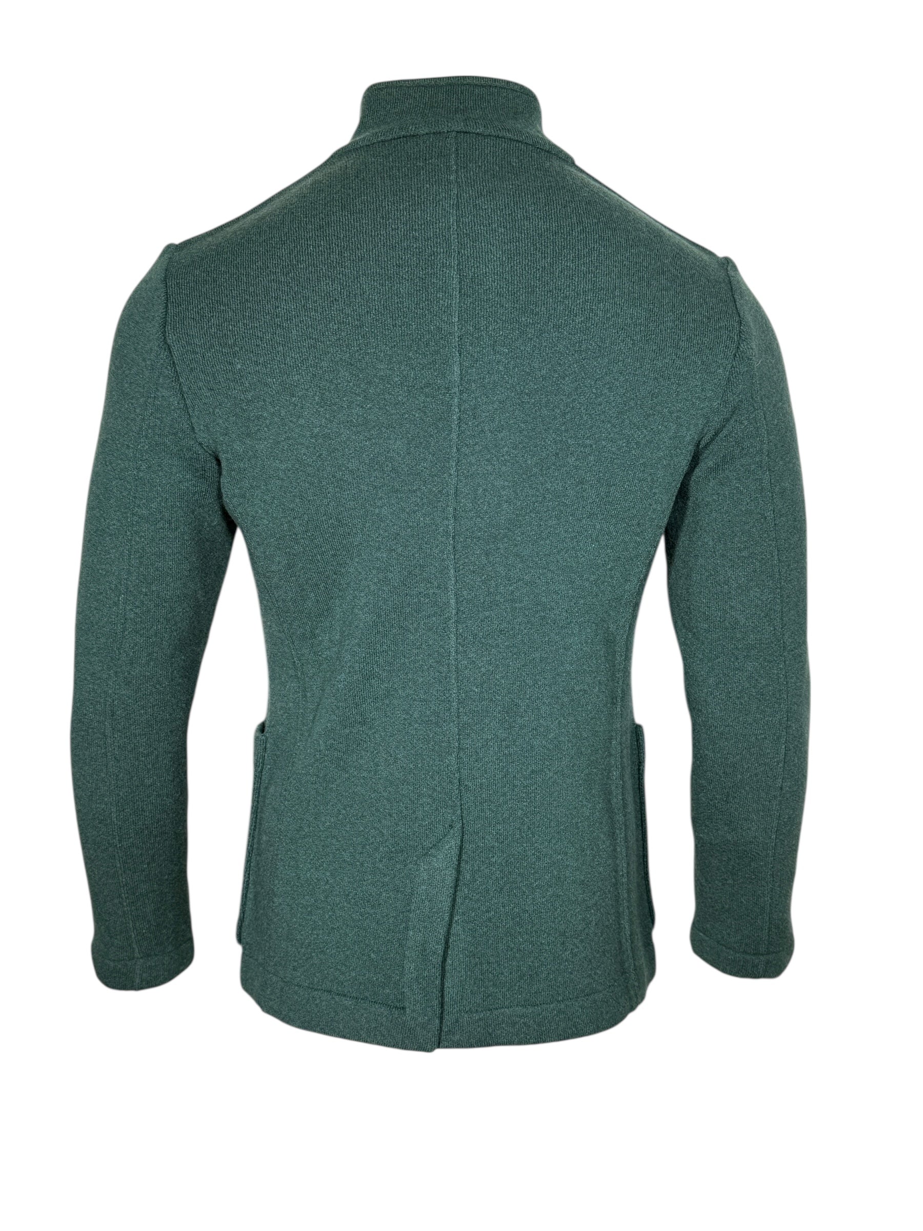 ADESI CASHMERE MEN'S SWEATER JACKET - GREEN