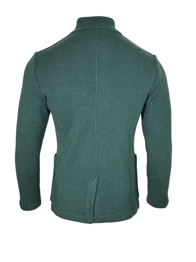 ADESI CASHMERE MEN'S SWEATER JACKET - GREEN